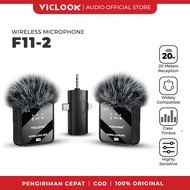 VICLOOK Wireless Lavalier Bluetooth 3-in-1 Microphone Clip-On - Plug & Play Dual Lavalier