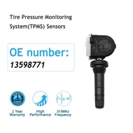 4ชิ้น13598771 315MHz ระบบการตรวจสอบแรงดันยางรถยนต์เซ็นเซอร์ TMPS สำหรับ Buick Enclave 2017 GMC Acadi