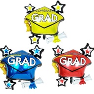 TM 1pc Graduation Theme Graduation Cap and Graduation Certificate Shape Party Aluminum Film Balloon for Graduation Party Decoration