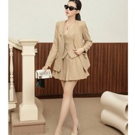 Set Vets 3 Vets ShirtPiece Sleeveless Plaid skirt