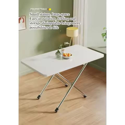 Small table foldable table dining table household rental house simple eating table outdoor portable