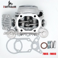 Fits for JIALING DY100 JD100 C100 WS110 ATV110CC 1P52FMH Motorcycle Cylinder Head Assembly 70/90cc 1