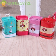 SOMEDAYMX Cash Box Cartoon Home Decoration Giraffe Animal Save Money Birthday Gift Tinplate Money Bo
