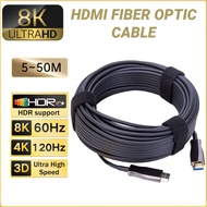 8K HDMI Fiber Optical Cable 4K 60Hz High Speed AOC HDMI Fiber Cable 10M 30M 4K 120Hz 48Gbps HDR HDCP for PS5 HD TV PC Projector