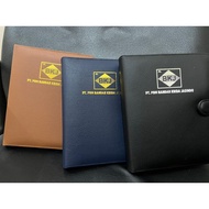 Binder / Cover Map embossed logo, Poli silver/gold/buta size A5 (20hole/6hole) B5(26hole) Pree Order