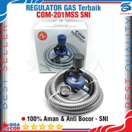 REGULATOR GAS Terbaik COM-201MSS SNI - Paket Regulator Kompor Gas plus Selang SNI - Regulator Gas LP