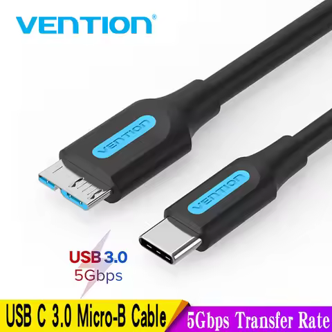 Vention USB 3.0 Type C to Micro B Cable Connector For SSD HDD External Hard Drive Disk Smartphone Ma