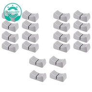 20Pcs 24mmx11mmx10mm Console Mixer Slider Fader Knobs Replacement for Potentiometer Gray Knob Black 