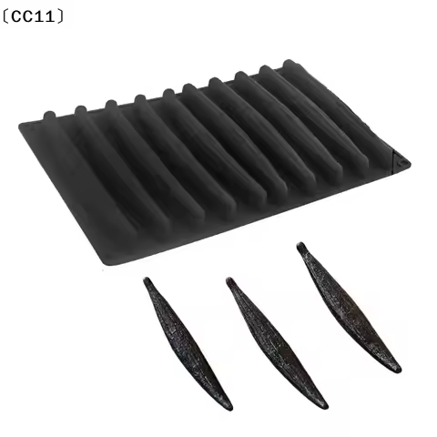 1Pcs Kitchen Bakeware Dessert Tools 10 Cell Vanilla Pod Design Food Grade Silicone Chocolate Mousse 