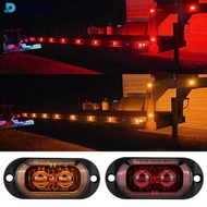 DIGIFOUNDER 2LED Truck Len Side Marker Lights 12-24V Waterproof Car Trailer Lorry Truck Van Bus Safe