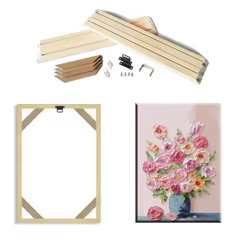 55x85 60x90 70x100cm Wall Art Painting Frame Wooden Frame for Canvas Oil Painting Diamond Painting F