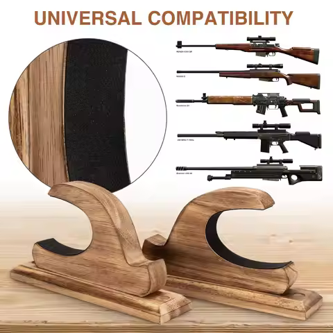 Wall Mounted Solid Wood Hunting Guns Rifle Brackets Display for Men Airsoft Airgun Firearms Glock G1