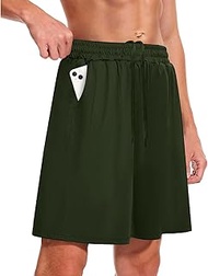 Men's Shorts with Pockets Breathable Quick Dry Lightweight Running Shorts for Athletics Basketball F