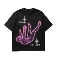 Boxy Oversize T-Shirt FALLING FOR YOU - Fallen Angel