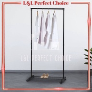 LL PERFECT Powder Coated Single Garment Cloth Hanger and Shoe Rack/ Rak Gantung Baju dan Rak Kasut