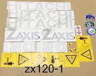 สติ๊กเกอร์ สติ๊กเกอร์รอบคัน สติ๊กเกอร์เกรดA ฮิตาชิ ZX200-1 ZX120-3 ZX120-6 สติ๊กเกอร์กันน้ำ PVC ฉีกไ
