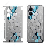 for Xiaomi Poco F5 F6 X6 X7 Pro Colorful Cracked Decal Skin Back Screen Protector Sticker