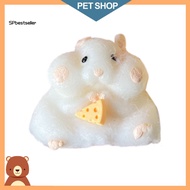Sp Portable Hamster Toy Hamster Sensory Toy Cheese Hamster Squishy Toy Slow Rising Stress Relief Squeeze Toy for Kids Adults Cute Animal Sensory Fidget Toy Birthday Gift