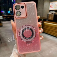Realme P3 Ultra 5G Glitter Bling Magnetic Bracket Phone Case For realme P3 Ultra P3Ultra RealmeP3 Ul