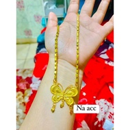 24k gold plated butterfly necklace