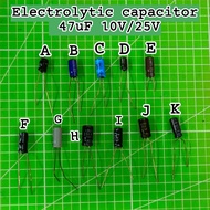 Electrolytic capacitor 47uF 10V/25V