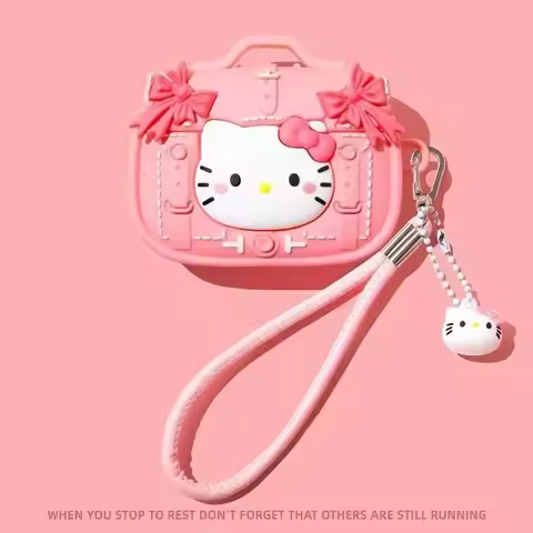 for AirPods 4 Case 3D Briefcase Hello Kitty Earphone Case for AirPods Pro 1 2 3 Cartoon Silicone Cov