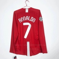 2007 2008 Manchester United Home Long Sleeves 07 08 Retro Football Jersey  RONALDO 7