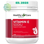 Healthy Care Vitamin E 500iu 200 Capsules Vit 500 iu Kapsul Caps -