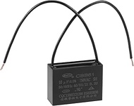 Ceiling Fan Capacitor CBB61 10uF 250V AC 2 Wires Metallized Polypropylene Film Capacitor 47x34x18mm