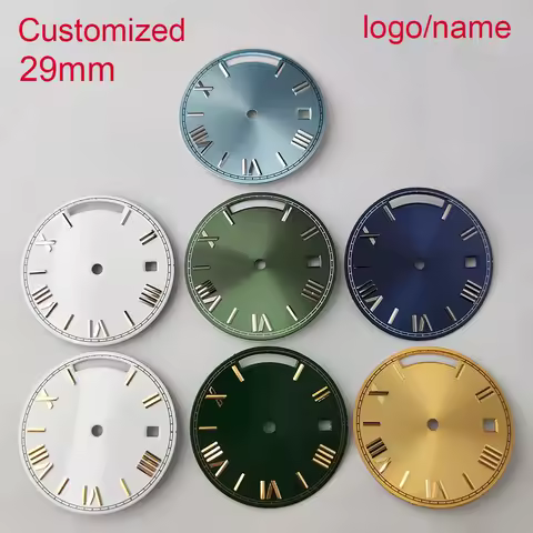 Customized logo 29mm Miyota 8285 dial 8285 pointer upper and lower dual calendar dial case Fit Miyot
