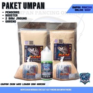 satu paket umpan adun Pancing bam jagung 2 / gareng / booster / pengeras / umpan ikan mas paling gac