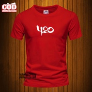 Men's Short Sleeve T-Shirt 420 White Text T-Shirt/ Premium Quality DistroPOLO Shirt