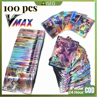 100pcs Vmax Pokemon Cards Trading Game VMAX Shining Card Best Gift For Kids Boy Pokemon Collection