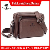 Original Polo Louie Men Leather Messenger Bag Office Work Bag Sling Bag Lelaki Leather