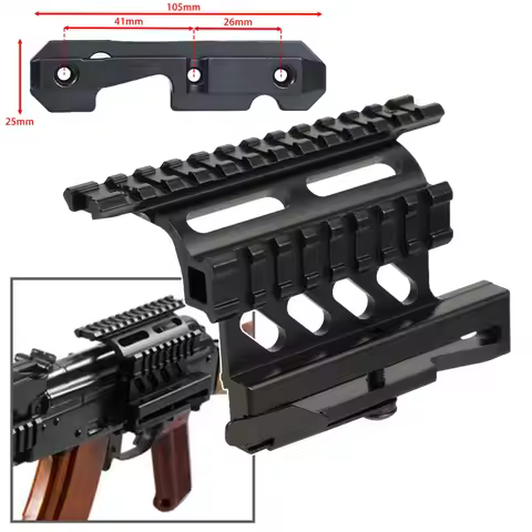 Tactical AK Side Rail Mount Top Picatinny Rail Combo Mounted Lasers and Scope Airsoft for AK47 AK74 