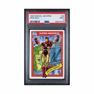 1990 MARVEL UNIVERSE 42 IRON MAN PSA 9 MINT CARD