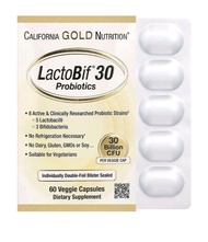 正品LactoBif 30 益生菌，300 億 CFU，60 粒素食膠囊