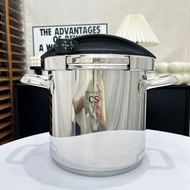 หม้ออัดแรงดันสแตนเลส CS304 ขนาด 55 ลิตร สำหรับทำซุป ใช้ได้กับเตาแก๊สและเตาแม่เหล็กไฟฟ้า เสื้อท่อนบน 