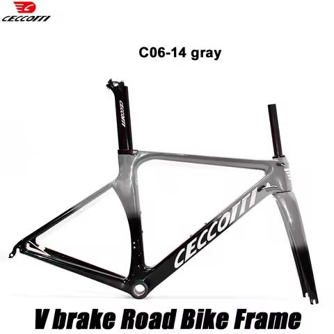 CECCOTTI Brand Rim Brake Road Bike Frame Fit Di2/Mechanical Derailleur Racing Speed Bicycle Frameset