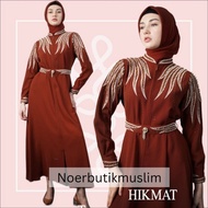 Hikmat Fashion Original A3006 Abaya Hikmat noerbutikmuslim Gamis