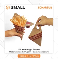 Packaging Box Kentang Goreng Kemasan Dus Churros Ayam French Fries | FP Kentang Brown