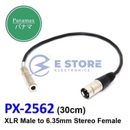 Panamax 30cm 6.35mm Stereo Female to XLR Male Audio Cable - PX-2562/30CM
