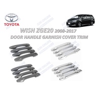 Toyota Wish ZGE20 2nd GEN 2009-2017 Carbon Chrome Style Garnish Door Handle Cover Door Trim WISH SEPET