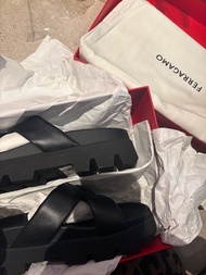 全新菲拉格慕女士羊皮拖鞋 Ferragamo Air Lug Sandals