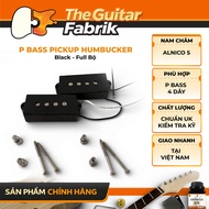P Bass Pickup Humbucker Set for P Bass 4-String Electric Guitar - Black - Full set