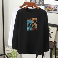 <myBhaju> Hawaii beach t-shirt 100% premium cotton muslimah lengan panjang wanita perempuan baju wom