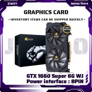 default ZIWAY GTX 1660 SUPER 6G Graphics Cards GDDR6 192Bit HDMI-Compatible DP DVI GPU 1660SUPER 6GB Video Card