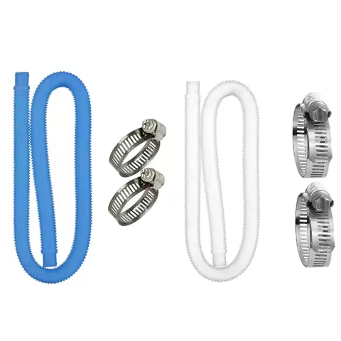 1pcs 1m For 1-1/4 Inch Accessory Hose Above Ground Pool Swimming Pool Pump Blue White Replacement Ho