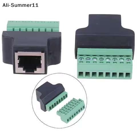 【W11】RJ45 to screw terminal adaptor rj45 female to 8 connector for CCTV DVR