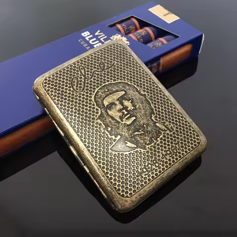 16pcs Cigarettes Classic Design Retro Brass Alloy creative storage case smoking accessories tobacco 